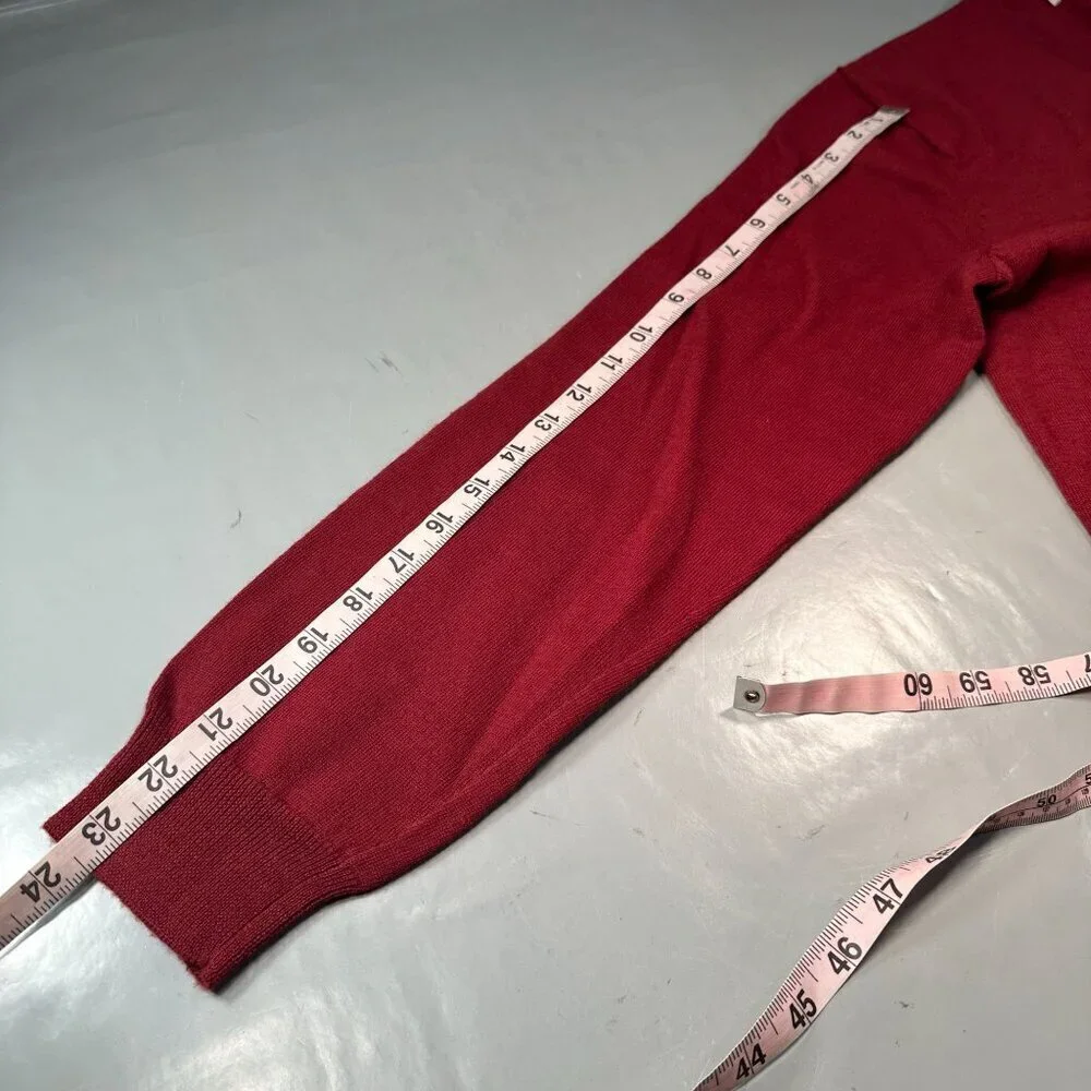 J Crew Extra Sweater Mens Fine Merino Wool V Neck Long Sleeves Ribbed Hem Cuffs